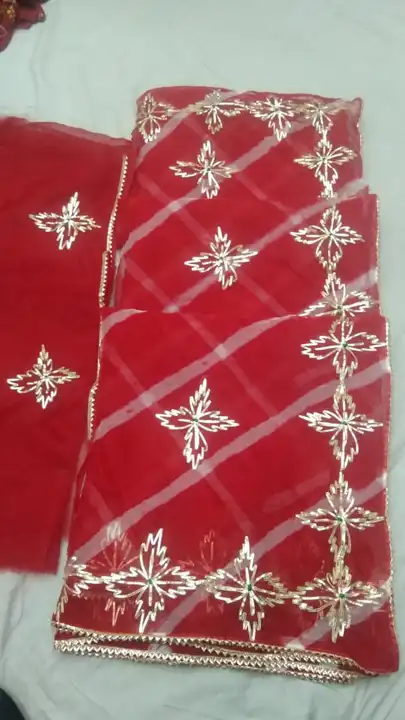 Today sale price only 

🥳Pure Organza Fabric......🥻

💃🏻 Sawan Special Cool 😎Fancy Colour  Match uploaded by Gotapatti manufacturer on 7/21/2023