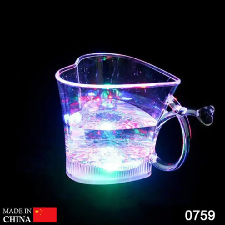 759 Heart Shape Activated Blinking Led Glass Cup uploaded by DeoDap on 7/21/2023