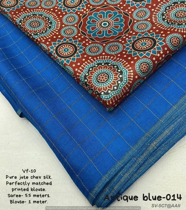 Pure jute chex silk uploaded by Suyukti Creation on 7/21/2023