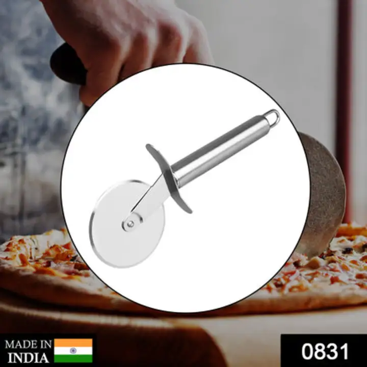 0831 Stainless Steal Pizza Cutter Pastry Cutter Sandwiches... uploaded by DeoDap on 7/21/2023