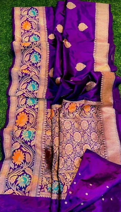 Pure katan handloom banarasi silk sarees  uploaded by business on 7/21/2023