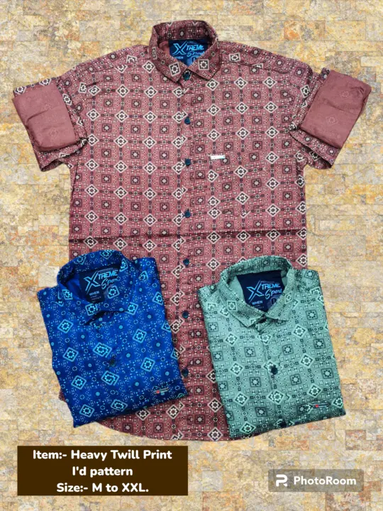 Fabric Heavy Twill Item:- Linning & Printed Shirts Size:- M To XXL.  uploaded by JAIKISHAN CREATION on 7/21/2023