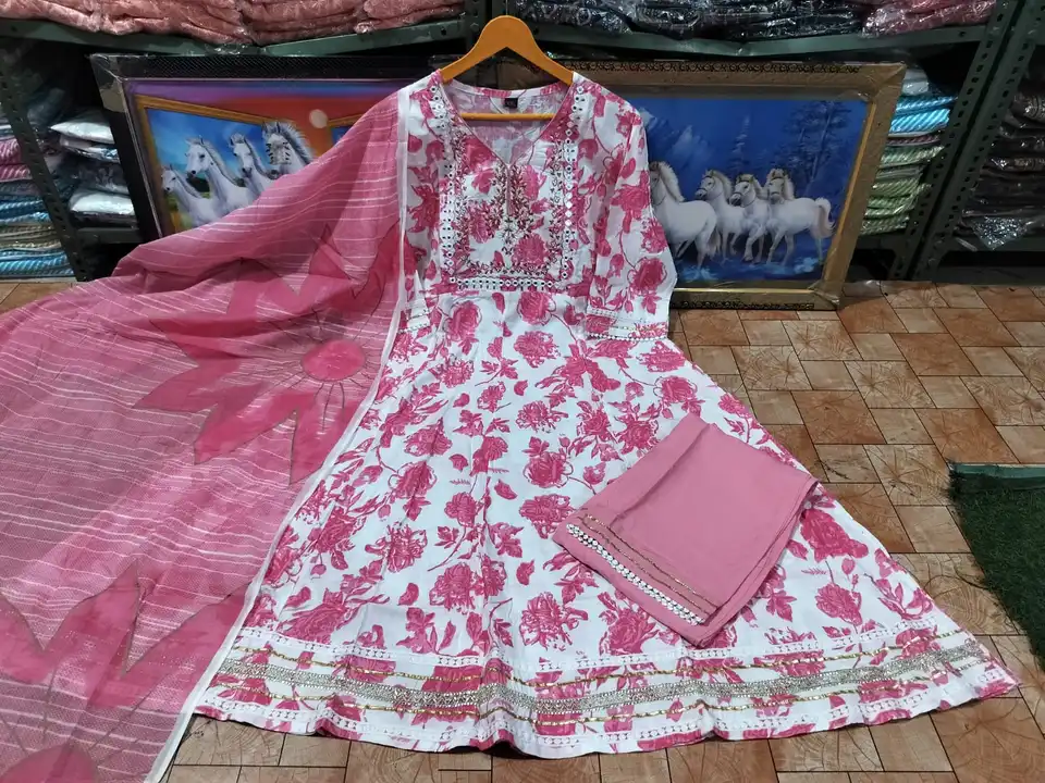 Reyon Kurti with dupatta and salwar  uploaded by Rohit creation on 7/21/2023
