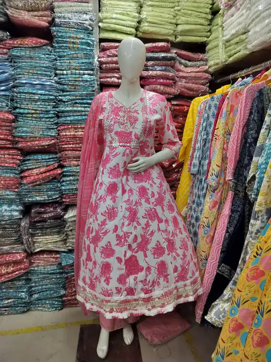 Reyon Kurti with dupatta and salwar  uploaded by Rohit creation on 7/21/2023