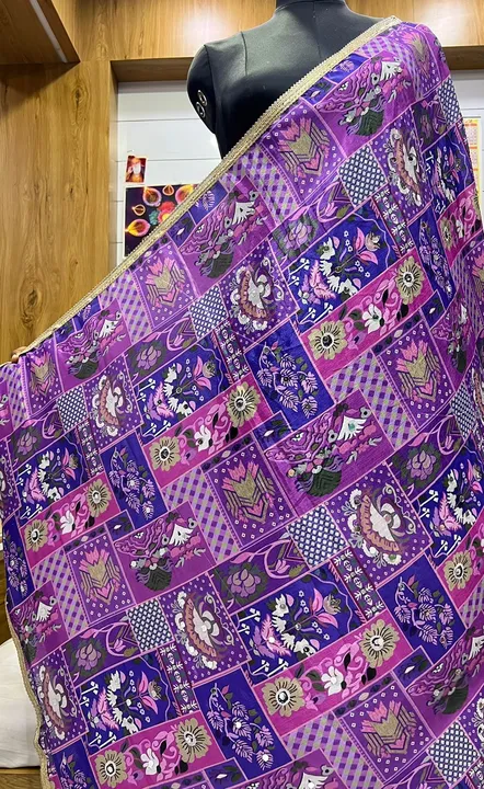 🌹 Pakistan duppta
Fabric - havy quality chinnon
Size- 2.40m ,pnna 44
Work- 1000+ real kach mirror w uploaded by business on 7/21/2023