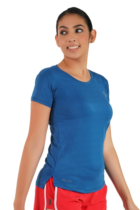 4way lycra r neck tshirt for women  uploaded by business on 7/21/2023