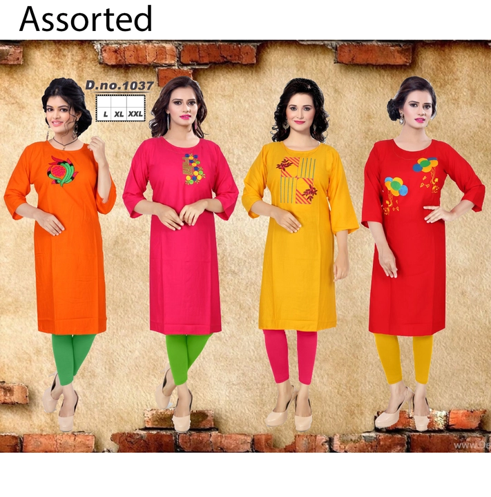 ViViral girl women's Rayon printed kurta pack of 4 uploaded by Vardhman Mavericks  on 7/21/2023
