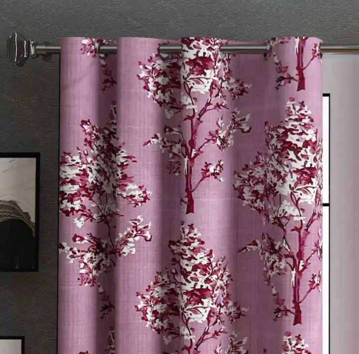 Botanical printed hevay7FT curtains Door set of 1 uploaded by Home max india on 7/21/2023