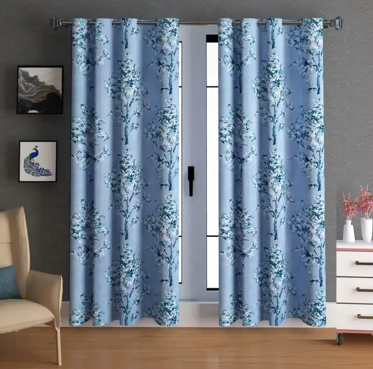 Botanical printed hevay 7 FT curtains Doorset of 1 uploaded by Home max india on 7/21/2023