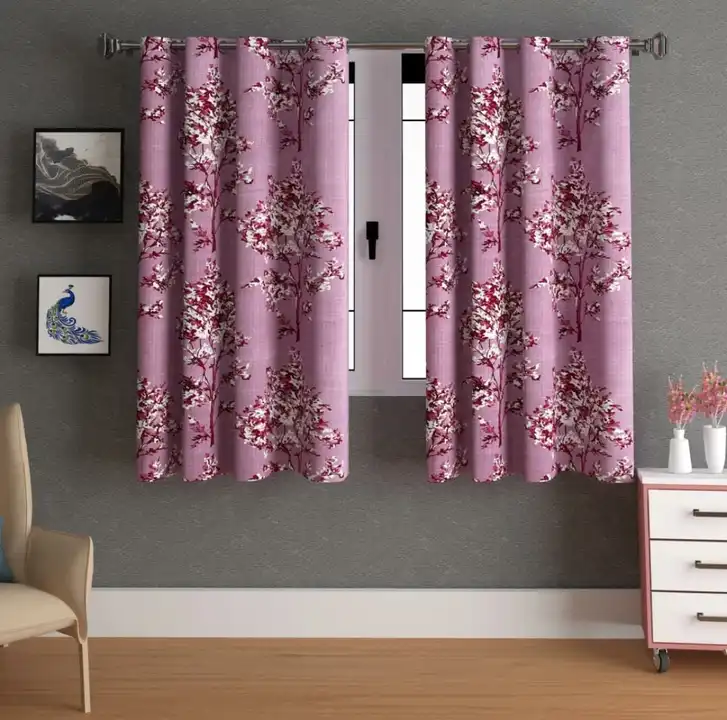Botanical printed hevay curtains 5FT window Set for 1 uploaded by Home max india on 7/21/2023