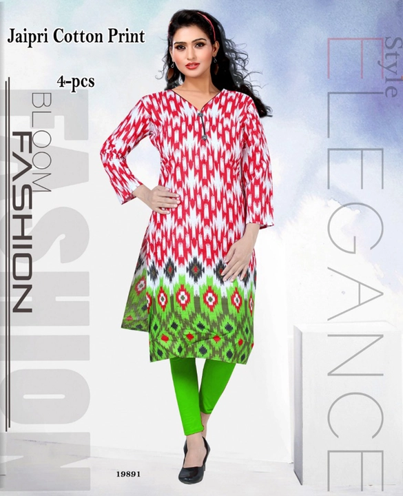 VViral girl women's cotton printed kurta pack of 4 uploaded by Vardhman Mavericks  on 7/21/2023