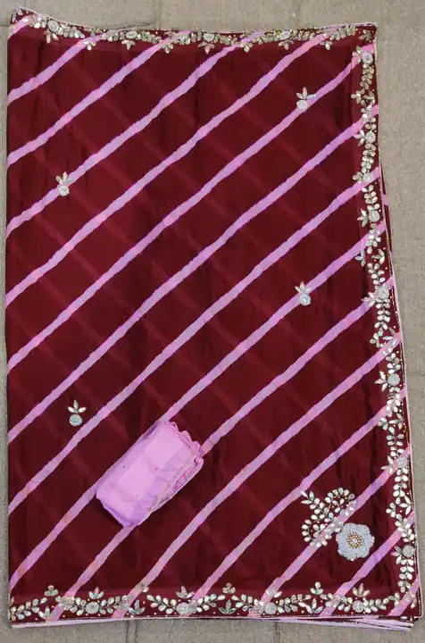 Pure chinon Fabric hand work uploaded by Deepika Designer Saree on 7/21/2023