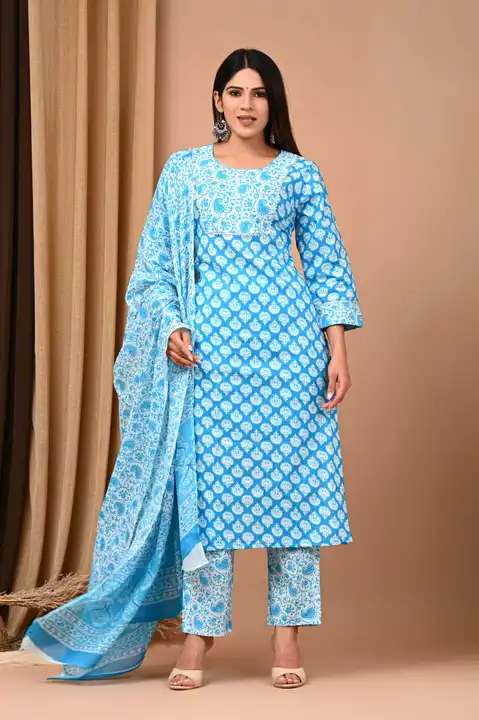 Stitched suit set dress uploaded by S S block printers  on 7/21/2023