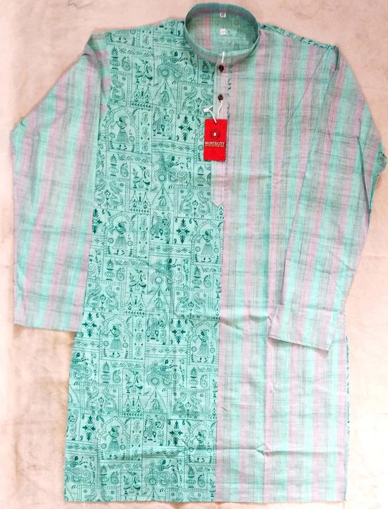 Khadi catton print full panjabi 38 to 42  uploaded by A.R GARMENTS on 7/21/2023