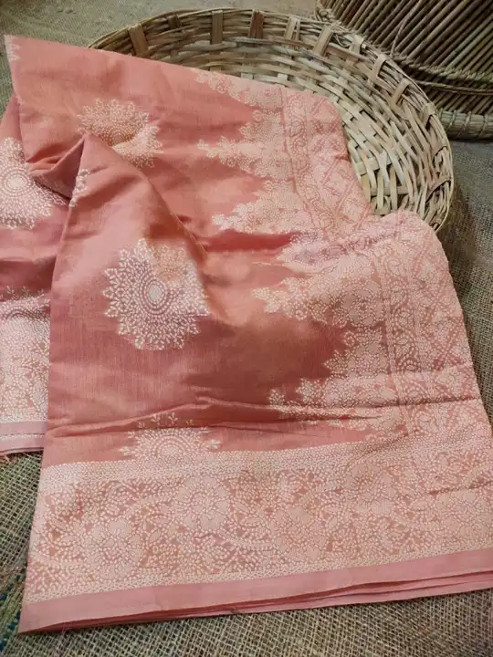 Banrasi cotton chikankari weaving saree uploaded by Suyukti fab on 7/21/2023