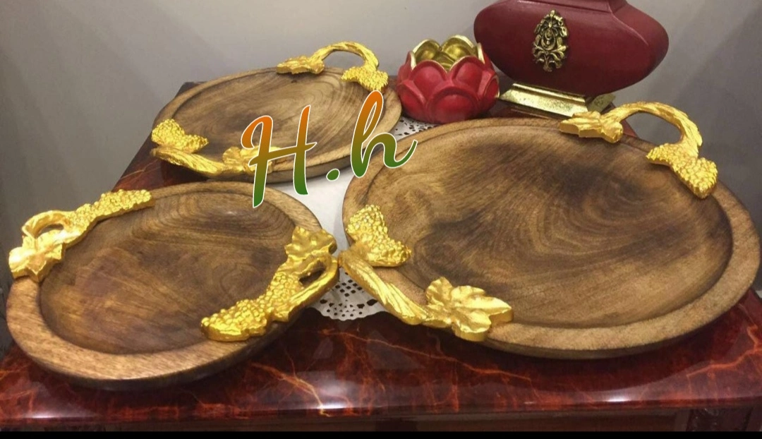 Mango wood tray set uploaded by Hina Handicrafts on 7/21/2023