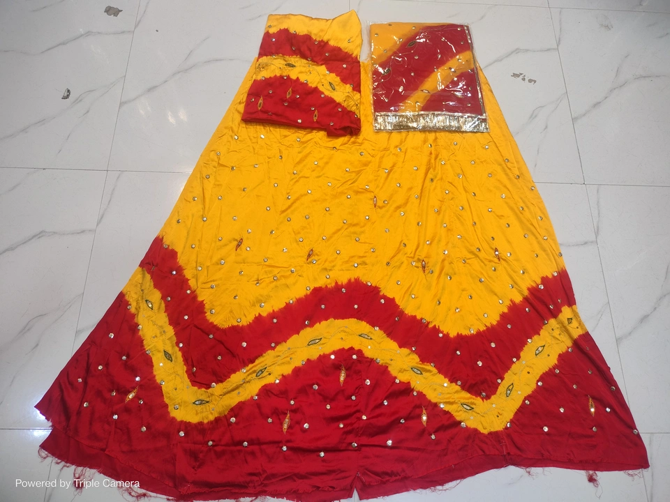 Fancy sattan bandej peela rajpooti dress uploaded by Shri gouri rajpooti center on 7/21/2023