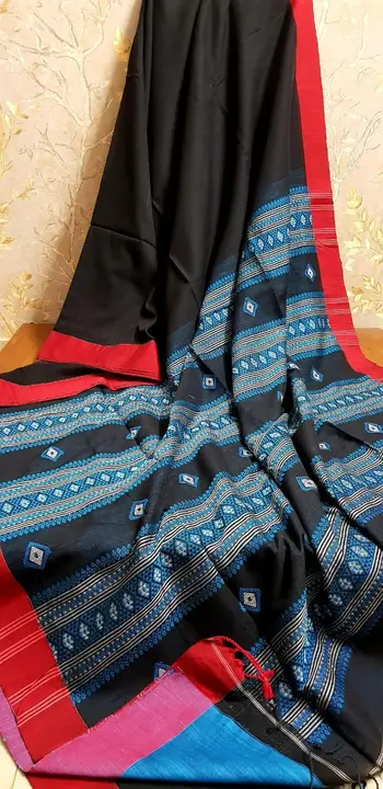 Handloom pure cotton jamdani saree  uploaded by Santipur saree on 7/21/2023