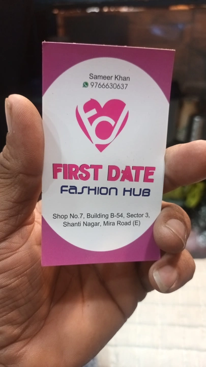 Visiting card store images of First date fashion hub