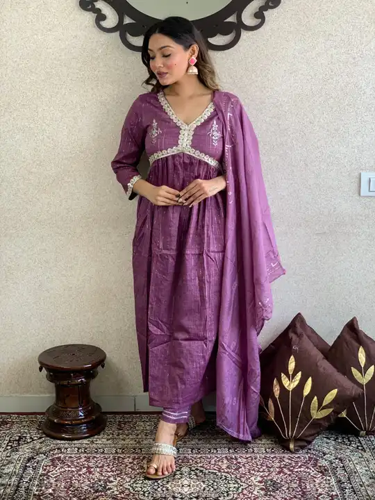 Aliya style kurta with pant +dupatta uploaded by Aparna fashion club on 7/21/2023