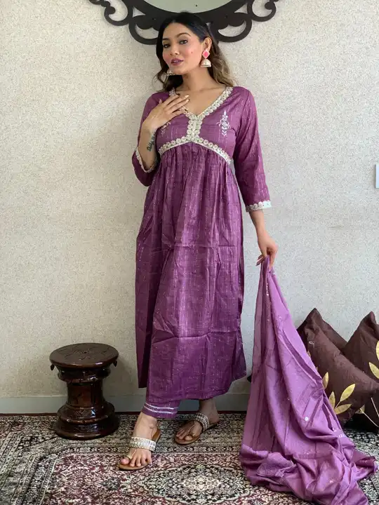 Aliya style kurta with pant +dupatta uploaded by Aparna fashion club on 7/21/2023