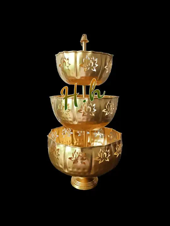 Decorative  Lotus Cut Bowl Urli Stand Collection 
Gold Mirgaan Finish  Available in very reasonable  uploaded by Hina Handicrafts on 7/21/2023