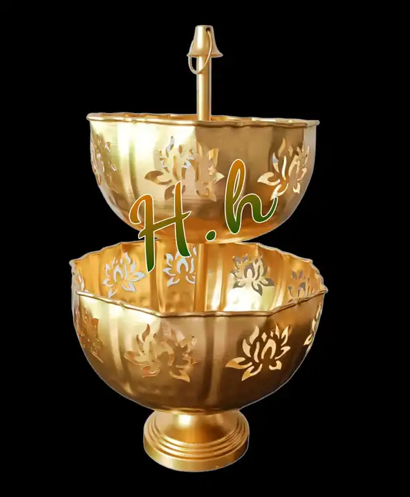 Decorative  Lotus Cut Bowl Urli Stand Collection 
Gold Mirgaan Finish  Available in very reasonable  uploaded by Hina Handicrafts on 7/21/2023