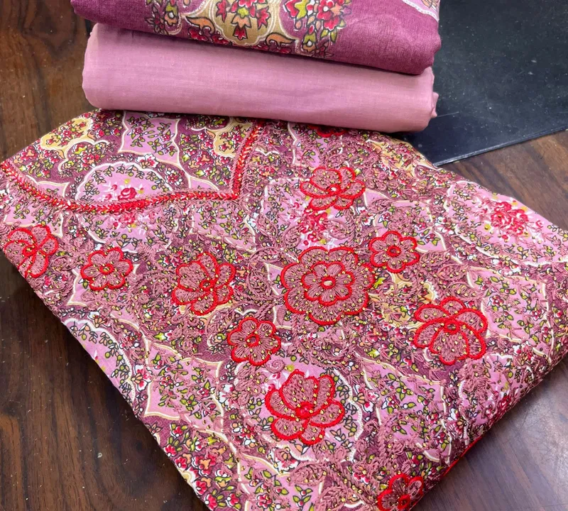 Stone Work Embroidery Suit and Dress Material  uploaded by Zuberiya Global on 7/21/2023