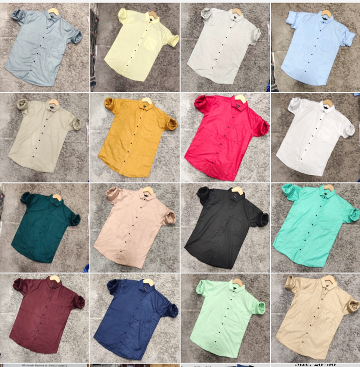 PLAIN COTTON SHIRTS PREMIUM QAULITY FINIS SIZE.M-L-XL uploaded by Amaan garments  on 7/21/2023