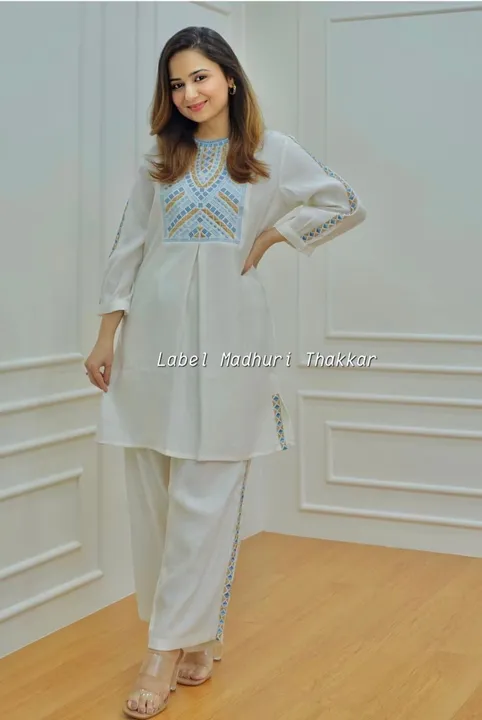 Embroidered kurti with pent  uploaded by PANIHARI COLLECTION CENTRE on 7/22/2023
