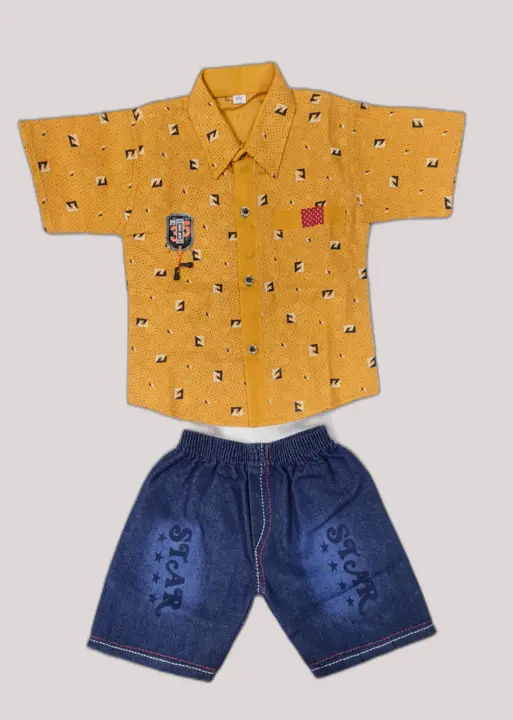 Kids shirts and jeans Shorts set  uploaded by Abjal dresses on 7/22/2023