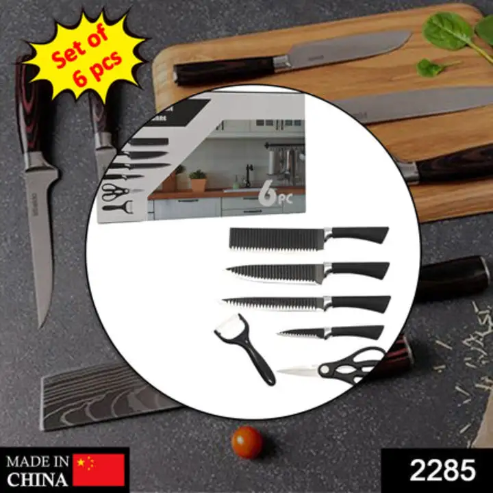 2285 Stainless Steel Knife Set With Chef Peeler... uploaded by DeoDap on 7/22/2023