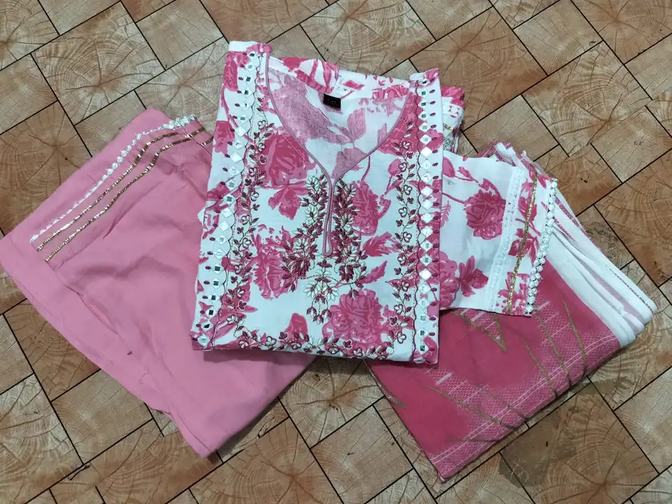 3 pcs kurti with  uploaded by Rohit creation on 7/22/2023