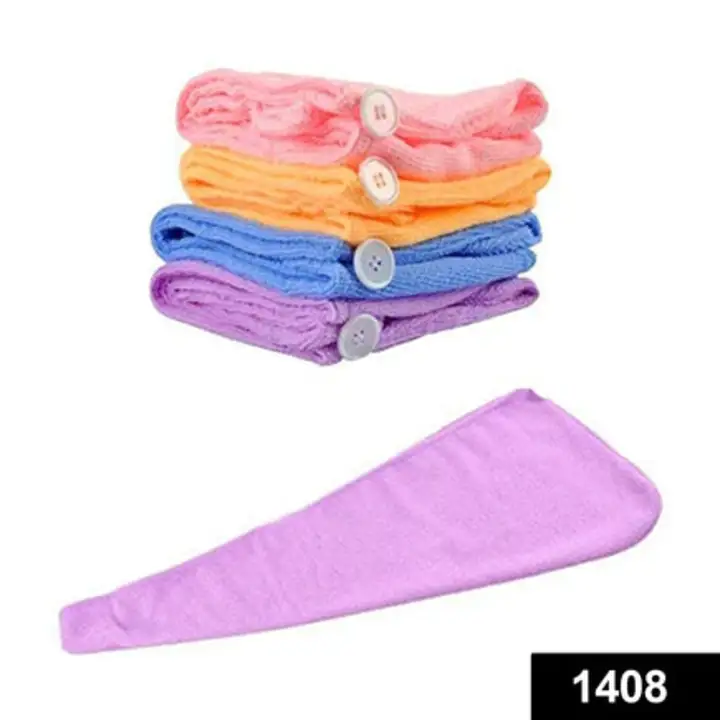 1408 Quick Turban Hair-Drying Absorbent Microfiber Towel /... uploaded by DeoDap on 7/22/2023