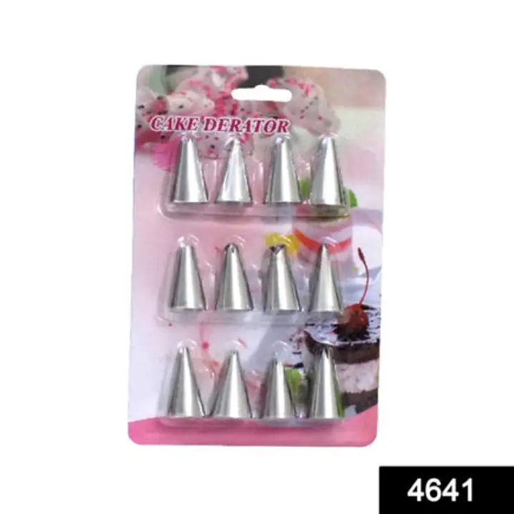 4641 Cake Decorating Stainless Steel Nozzle (12pcs) uploaded by DeoDap on 7/22/2023
