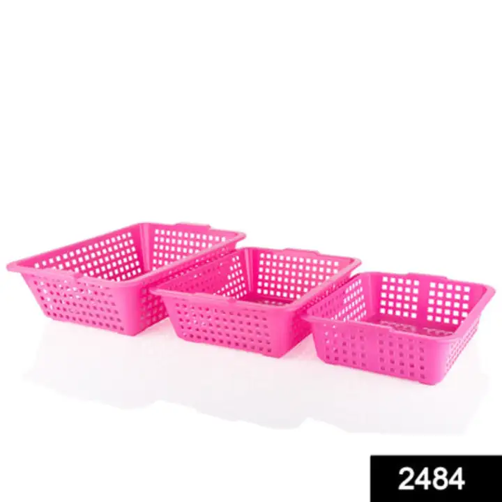 2484 Plastic Multiple Size Cane Fruit Baskets (3... uploaded by DeoDap on 7/22/2023