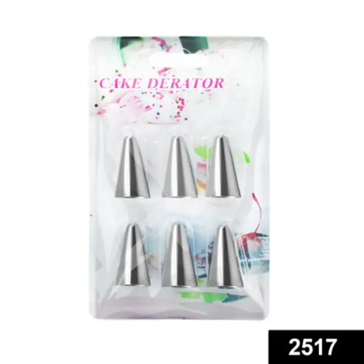 2517 Cake Decorating Stainless Steel Nozzle (6pcs) uploaded by DeoDap on 7/22/2023