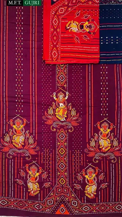 Gujari print cottan nighty fabric uploaded by Mahi Manglam fashion on 7/22/2023