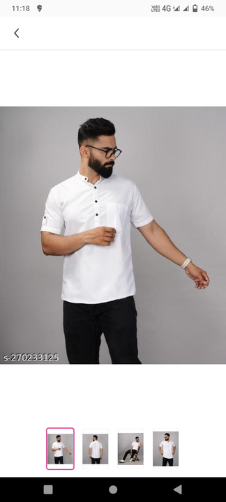 White sort kurta uploaded by Amaan collection on 7/22/2023
