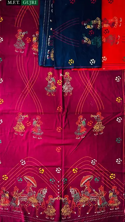 Gujari print cottan nighty fabric  uploaded by Mahi Manglam fashion on 7/22/2023