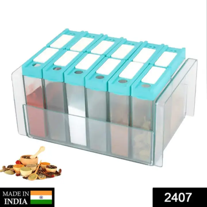 2407 Plastic Spice Jars Dispenser Masala Rack Easy... uploaded by DeoDap on 7/22/2023