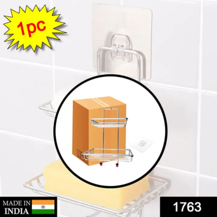 1763 Kitchen Bathroom Soaps Storage Rack with 2... uploaded by DeoDap on 7/22/2023