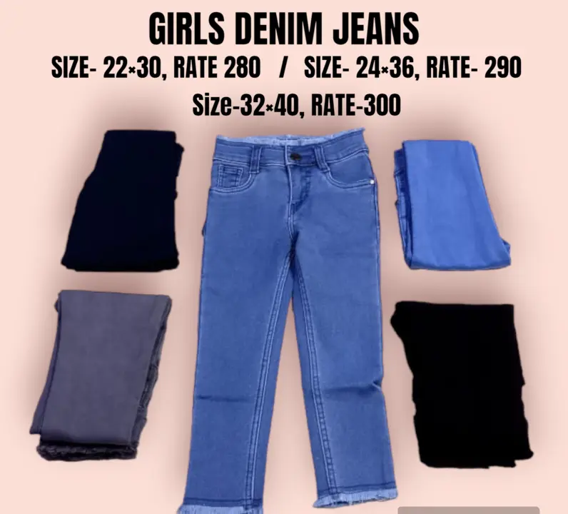 GIRLS DENIM JEANS uploaded by IB Threads & Trends on 7/22/2023