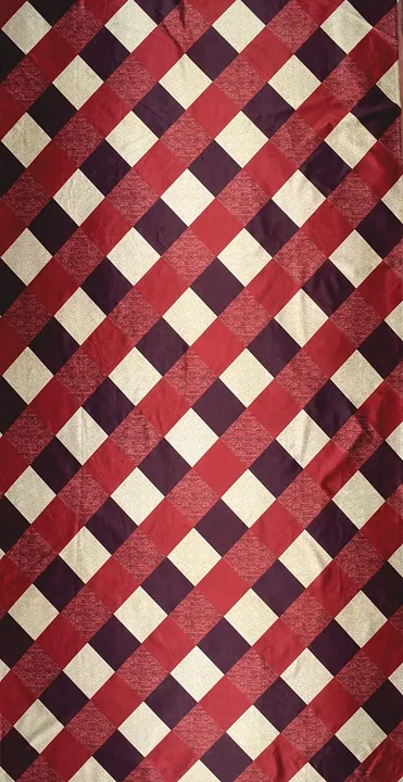 Multicolor diagonal box printed hevay polyester curtains 7FT Door set of _Maroon uploaded by Home max india on 7/22/2023