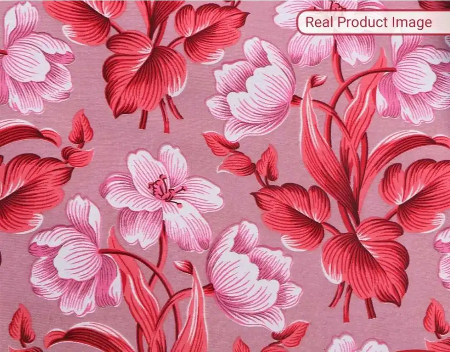 Lily flower printed curtains 7FT Door set of 1_Maroon uploaded by Home max india on 7/22/2023