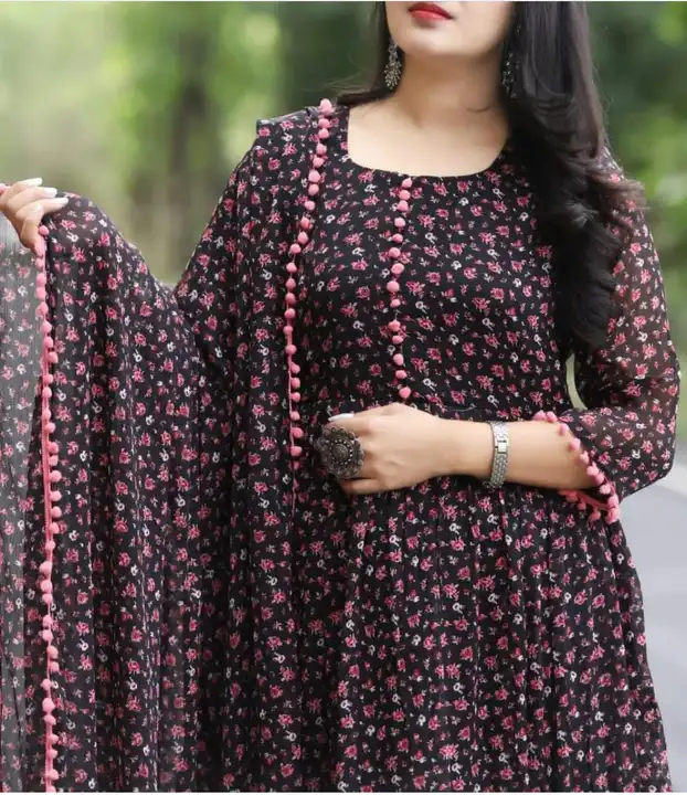 Hand block printed Jaipuri print kurti with pent and dupatta Reyon 14 kg  uploaded by PANIHARI COLLECTION CENTRE on 7/22/2023