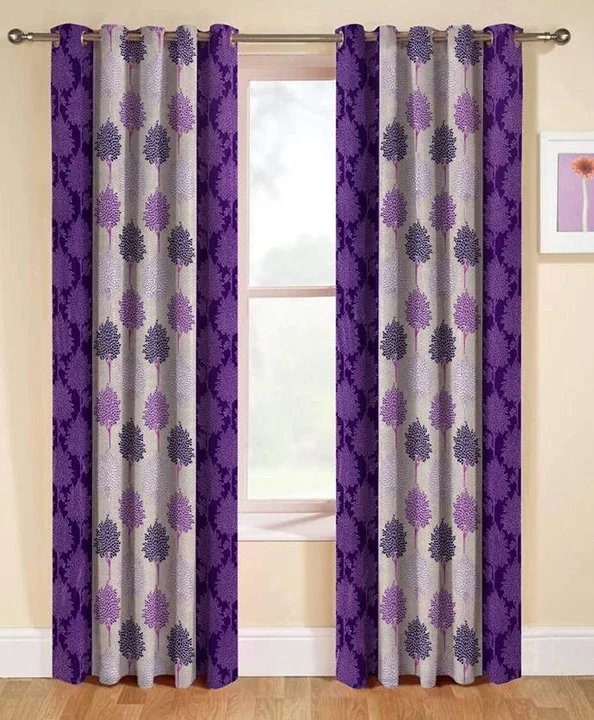 Tree printed multicolor curtain 7FT Door set of 1_Wine  uploaded by Home max india on 7/22/2023