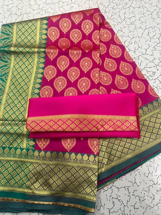 Rich pallu with allover Golden butii design saree uploaded by DHANANJAY CREATIONS on 7/22/2023