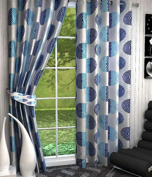 Tree printed multicolor curtain 7FT Door set of 1_Blue  uploaded by Home max india on 7/22/2023