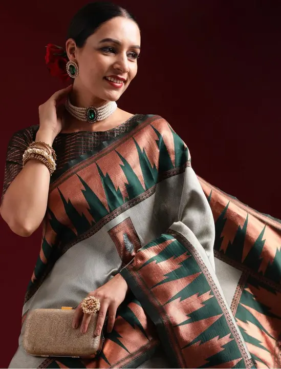 Hevay brordar with allover zari buta desing saree uploaded by DHANANJAY CREATIONS on 7/22/2023